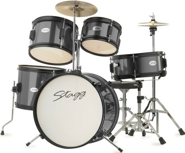 Stagg Tim Jr5 16bk Junior 16 5 Futs Et Accessoires - 5 FÛts - Black - Batterie Acoustique Junior - Main picture