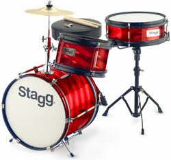 Batterie acoustique junior Stagg Batterie Junior 3/12B + Hardware - 3 fûts - Rouge