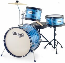 Batterie acoustique junior Stagg Batterie Junior 3/16B + Hardware - 3 fûts - Bleu