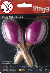 Percussions à secouer Stagg EGG-MA S/MG Paire De Maracas Oeufs En Plastique Magenta