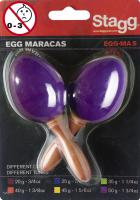 EGG-MA S/PP Paire De Maracas Oeufs En Plastique Violet