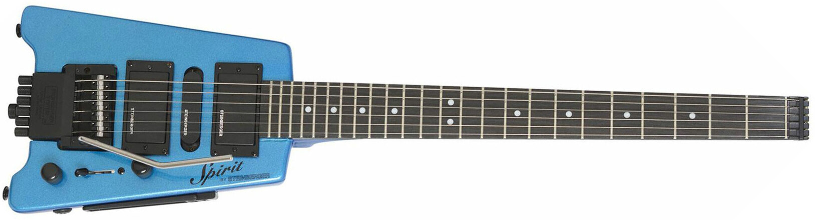 Steinberger Gt-pro Deluxe Outfit Hsh Trem Rw +housse - Frost Blue - Guitare Électrique Voyage - Main picture