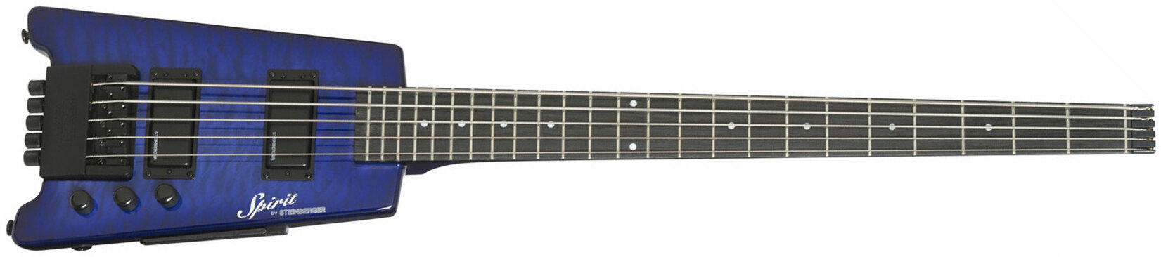 Steinberger Xt-25 Quilt Top Standard Bass Outfit Hh Rw +housse - Trans Blue - Basse Électrique Voyage - Main picture