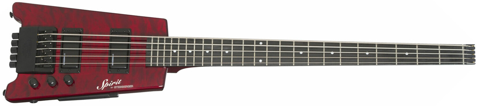 Steinberger Xt-25 Quilt Top Standard Bass Outfit Hh Rw +housse - Wine Red - Basse Électrique Voyage - Main picture