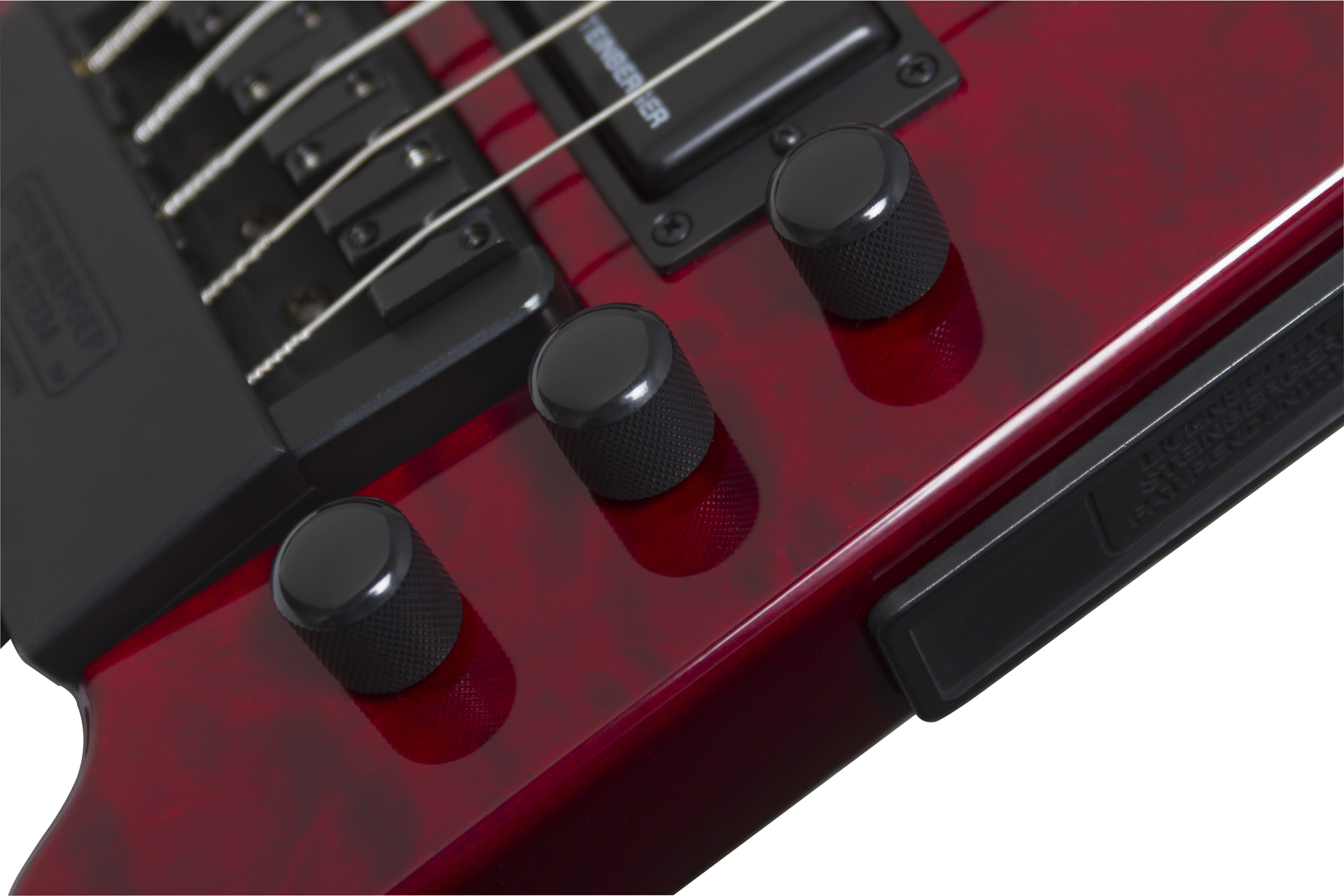 Steinberger Xt-25 Quilt Top Standard Bass Outfit Hh Rw +housse - Wine Red - Basse Électrique Voyage - Variation 1