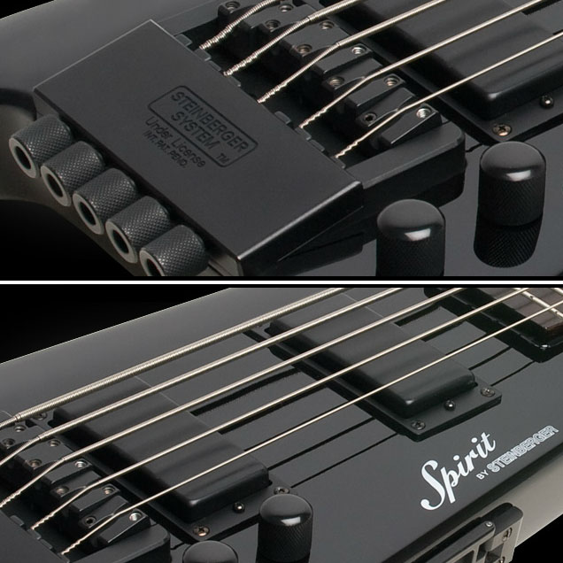 Steinberger Xt-25 Standard Bass Outfit 5c Rw +housse - Black - Basse Électrique Voyage - Variation 1