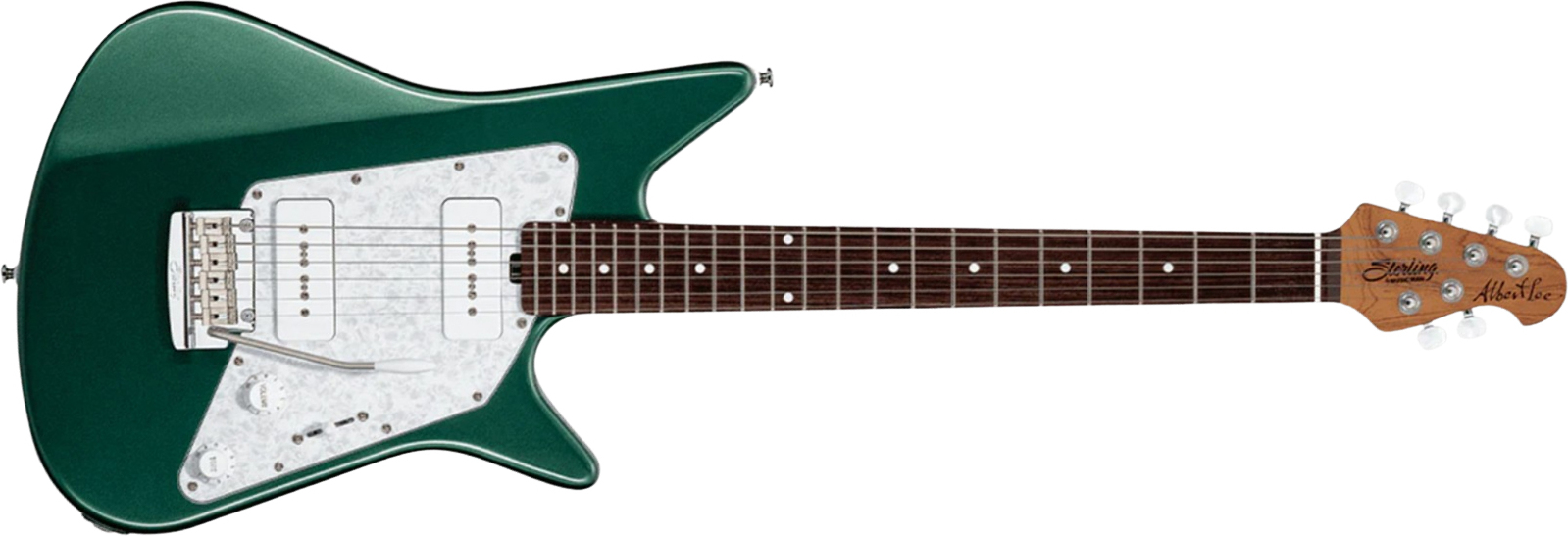 Sterling By Musicman Albert Lee P90 Al40p Signature 2p90 Trem Rw - Sherwood Green - Guitare Électrique Signature - Main picture