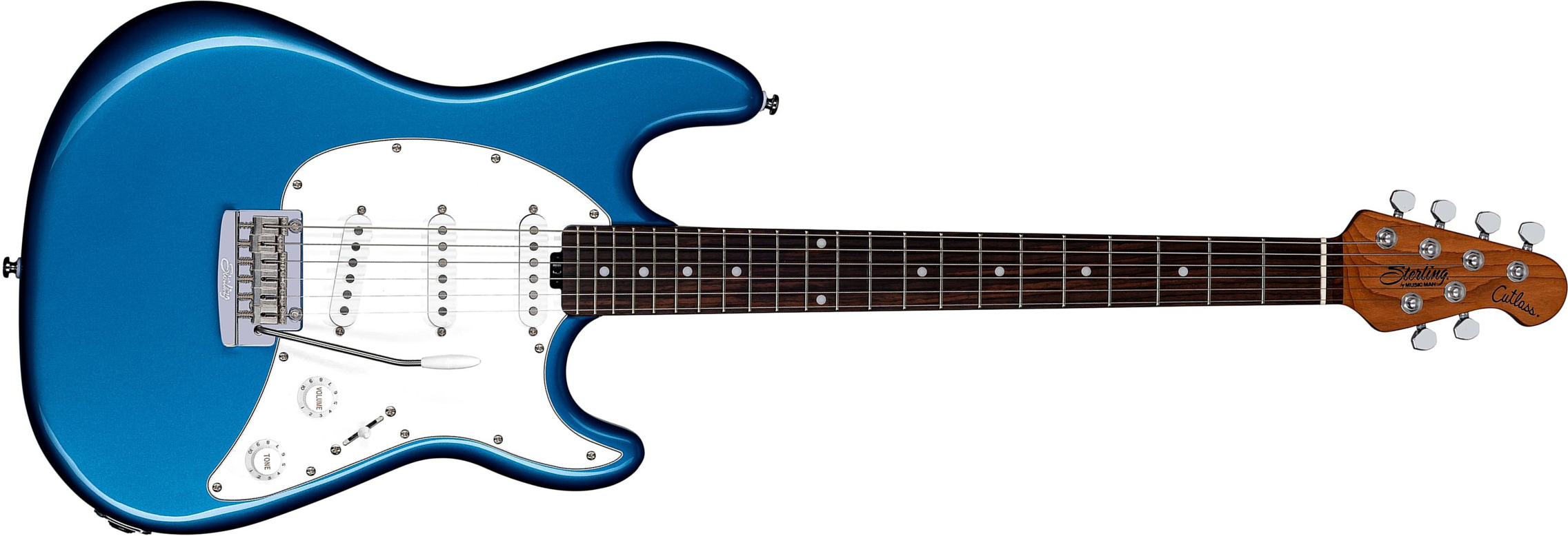 Sterling By Musicman Cutlass Ct50sss 3s Trem Rw - Toluca Lake Blue - Guitare Électrique Forme Str - Main picture