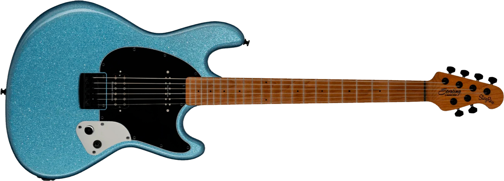 Sterling By Musicman Fluff Signature 2h Ht Mn - Amana Boat Blue - Guitare Électrique Forme Str - Main picture