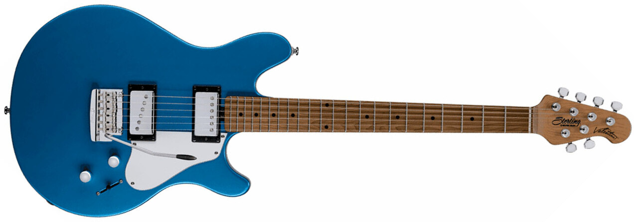 Sterling By Musicman James Valentine Tremolo Jv60t Signature Hh Mn - Toluca Lake Blue - Guitare Électrique Forme Str - Main picture