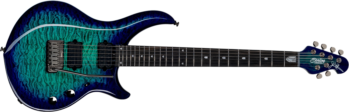 Sterling By Musicman John Petrucci Majesty Maj200xqm Signature 2h Dimarzio Trem Eb - Cerulean Paradise - Guitare Électrique Signature - Main picture