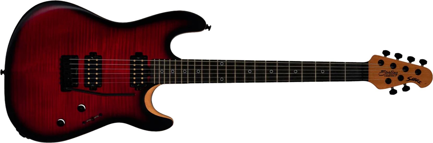 Sterling By Musicman Rabea Massad Sabre Signature 2h Trem Eb - Blood Flame Burst - Guitare Électrique Signature - Main picture
