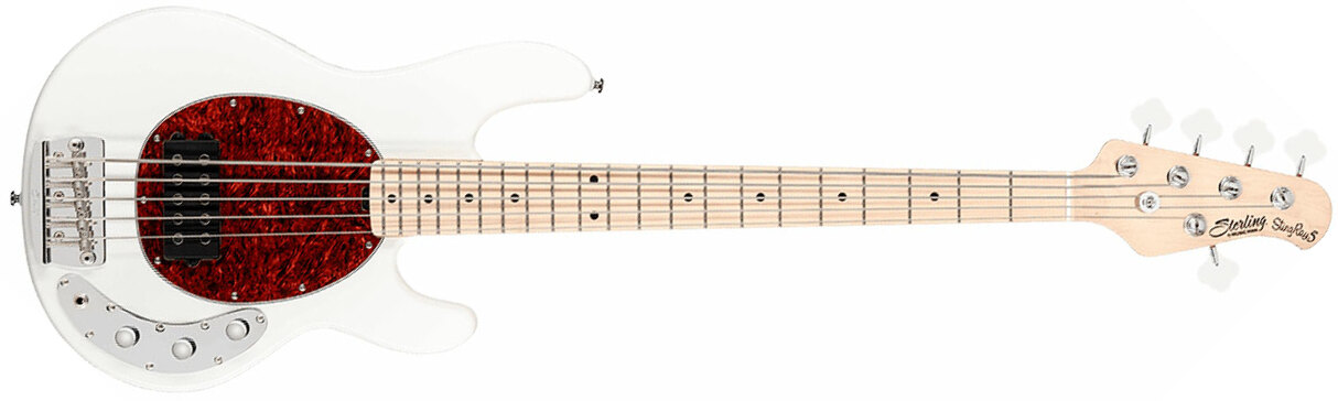 Sterling By Musicman Stingray Classic Ray25ca 5c Active 1h Mn - Olympic White - Basse Électrique Solid Body - Main picture