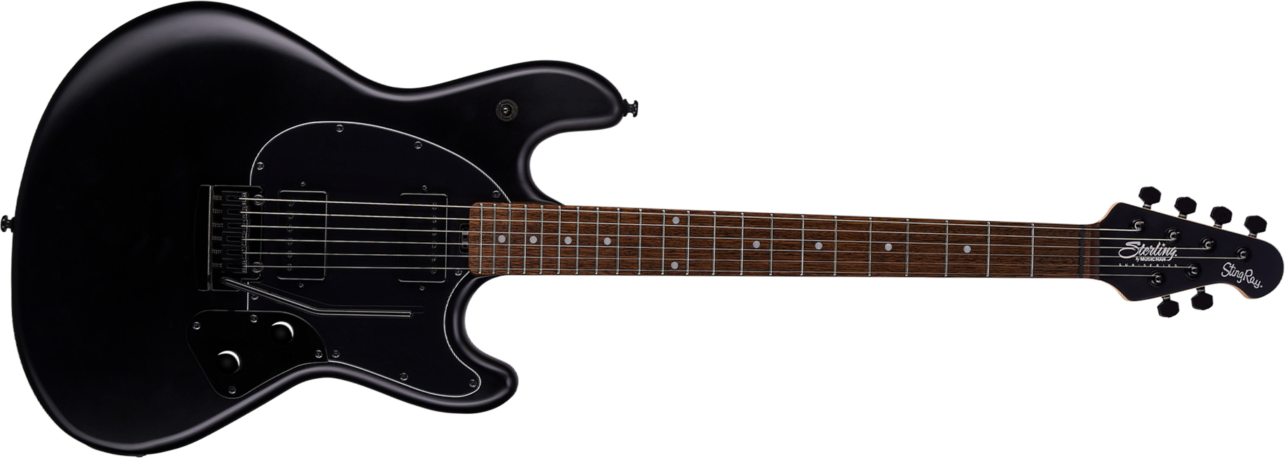 Sterling By Musicman Stingray Guitar Sr30 Hh Trem Lau - Stealth Black - Guitare Électrique Forme Str - Main picture