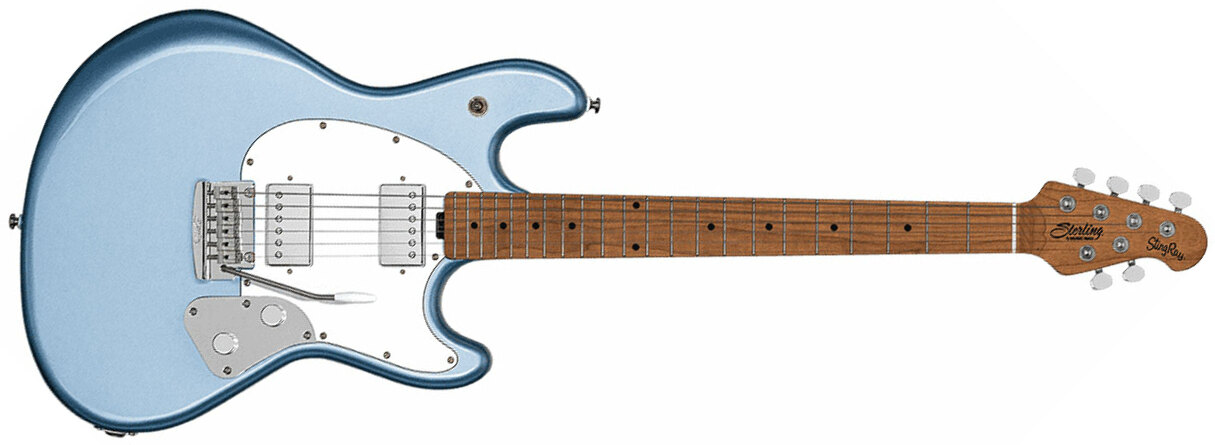 Sterling By Musicman Stingray Guitar Sr50 Hh Trem Mn - Firemist Silver - Guitare Électrique Forme Str - Main picture
