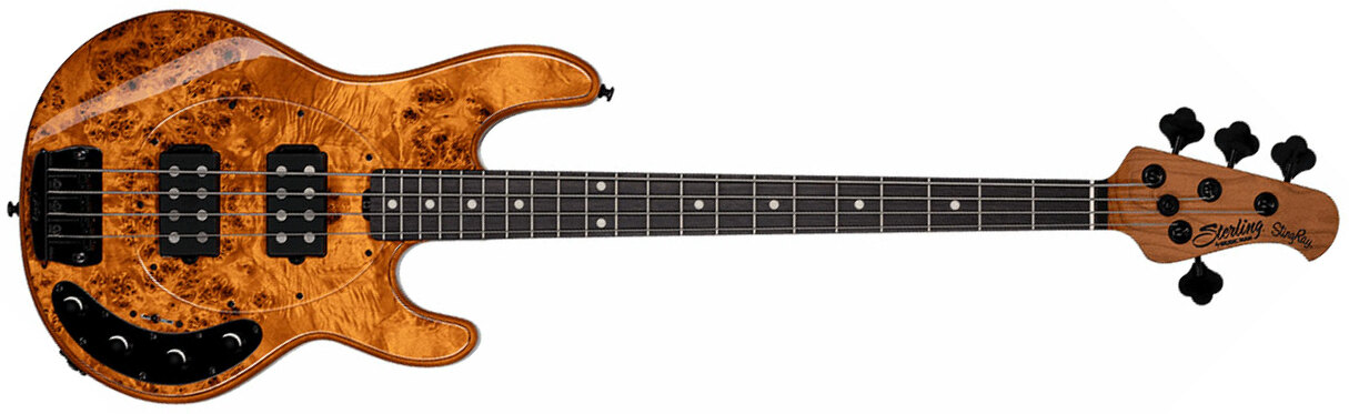 Sterling By Musicman Stingray Ray34hhpb Active Rw - Amber - Basse Électrique Solid Body - Main picture