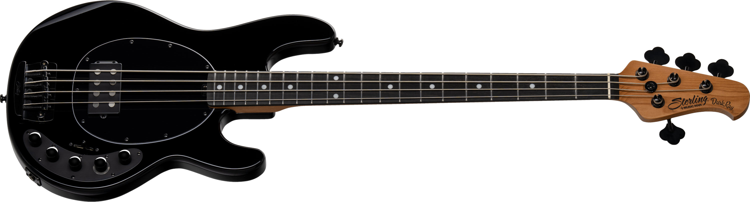 Sterling By Musicman Darkray 4c Active 1h Darkglass Eb - Full Black - Basse Électrique Solid Body - Variation 1