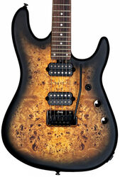 Guitare électrique forme str Sterling by musicman Jason Richardson Cutlass 6-string - Natural poplar burl burst