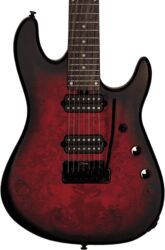 Guitare électrique 7 cordes Sterling by musicman Jason Richardson Cutlass 7-string - Dark scarlet burst satin