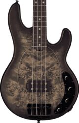 Basse électrique solid body Sterling by musicman Stingray Ray34PB (RW) - Trans black satin