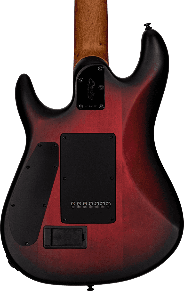Sterling By Musicman Jason Richardson Cutlass 7c 2h Trem Rw - Dark Scarlet Burst Satin - Guitare Électrique 7 Cordes - Variation 4
