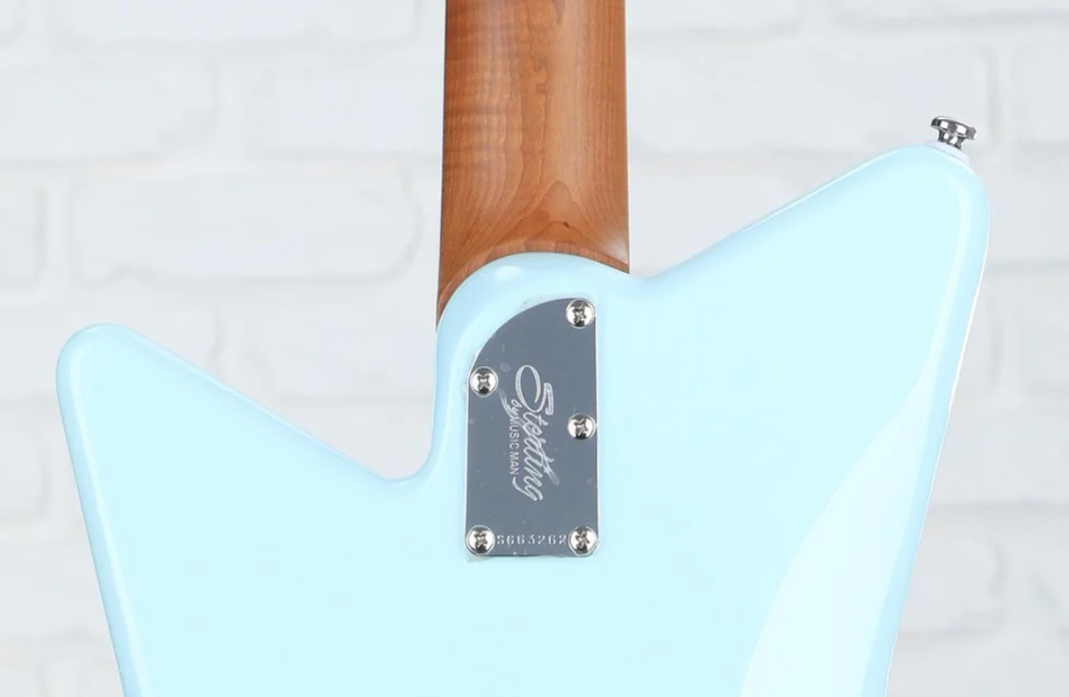 Sterling By Musicman Omar Rodriguez Lopez Mariposa Signature 2h Trem Rw - Daphne Blue - Guitare Électrique RÉtro Rock - Variation 3