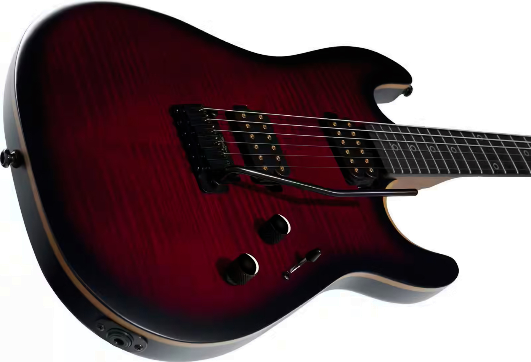 Sterling By Musicman Rabea Massad Sabre Signature 2h Trem Eb - Blood Flame Burst - Guitare Électrique Signature - Variation 2