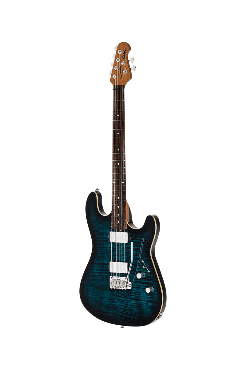 Sterling By Musicman Sabre Hh Trem Mn - Deep Blue Burst - Guitare Électrique Forme Str - Variation 1