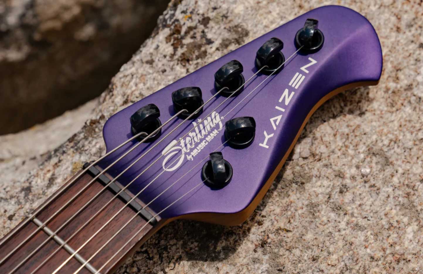Sterling By Musicman Tosin Abasi Kaizen 7c Signature 2h Trem Rw - Firemist Purple Satin - Guitare Électrique Signature - Variation 2