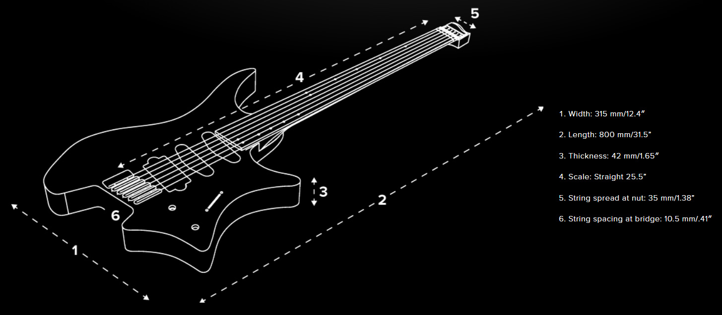 Strandberg Boden Essential 6 2h Ht Rw - Black Granite - Guitare Électrique Voyage - Variation 4
