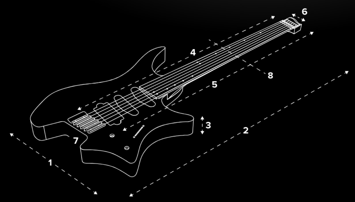 Strandberg Boden Metal Nx 6 2h Ht Ric - Black Granite - Guitare Électrique Multi-scale - Variation 5