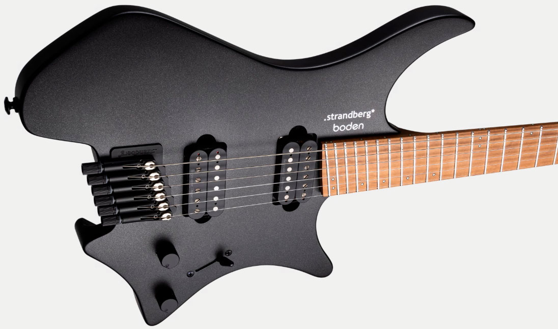 Strandberg Boden Standard N2.6 6c Multiscale 2h Seymour Duncan Ht Mn - Black Satin Metallic - Guitare Électrique Multi-scale - Variation 3
