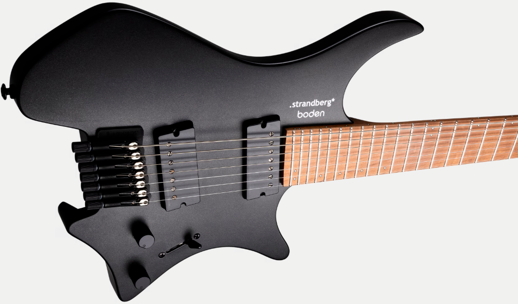 Strandberg Boden Standard N2.7 7c Multiscale 2h Seymour Duncan Ht Mn - Black Satin Metallic - Guitare Électrique Multi-scale - Variation 3