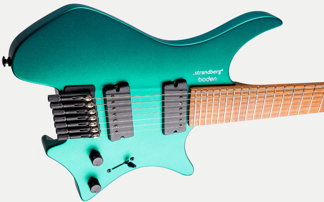Strandberg Boden Standard N2.7 7c Multiscale 2h Seymour Duncan Ht Mn - Transformative Teal Metallic - Guitare Électrique Multi-scale - Variation 3