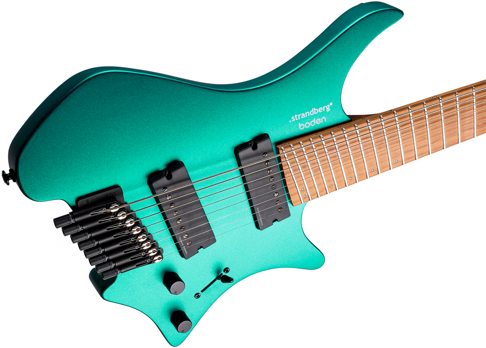 Strandberg Boden Standard N2.8 8c Multiscale 2h Seymour Duncan Ht Mn - Transformative Teal Metallic - Guitare Électrique Multi-scale - Variation 3