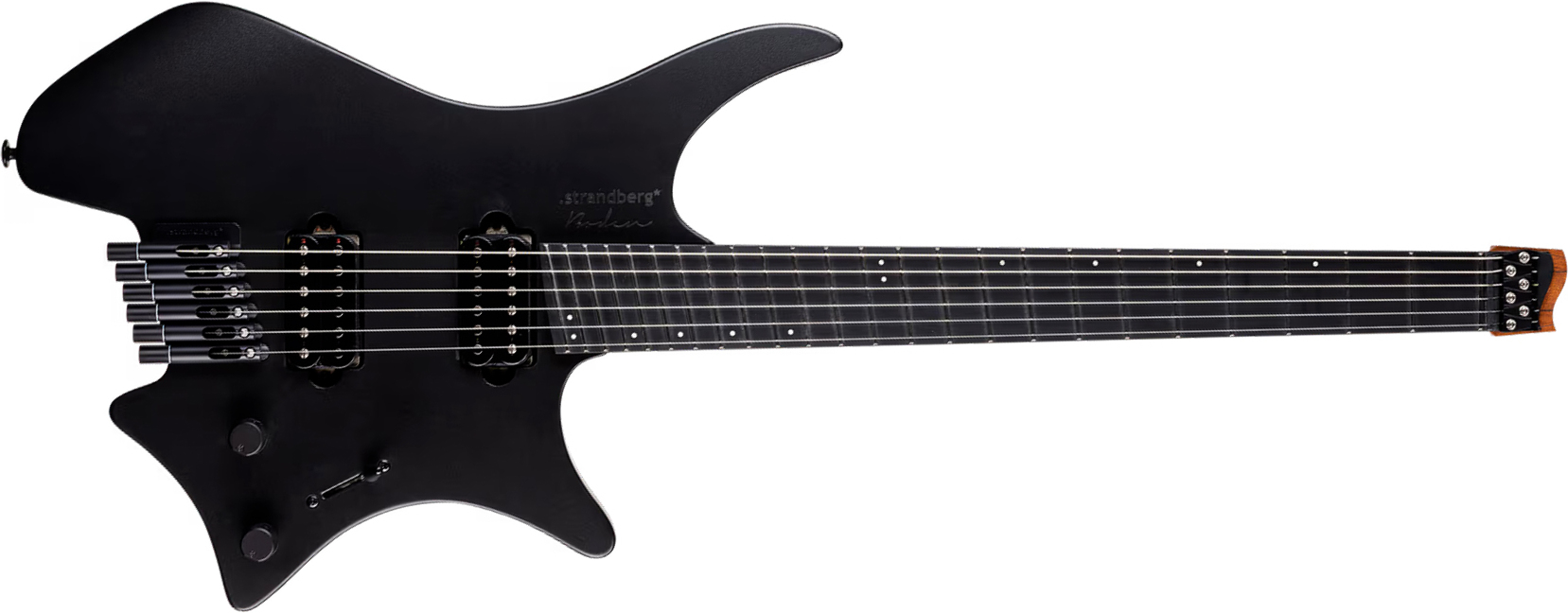 Strandberg Boden Metal Nx6 6c 2h Suhr Ht Ebo - Black Granite - Guitare Électrique Multi-scale - Main picture