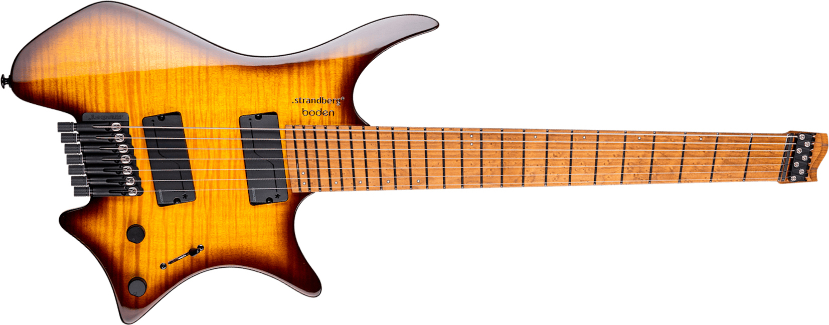 Strandberg Boden Original N2.7 7c 2h Fishman Fluence Ht Mn - Amber Haze Burst Gloss - Guitare Électrique Multi-scale - Main picture