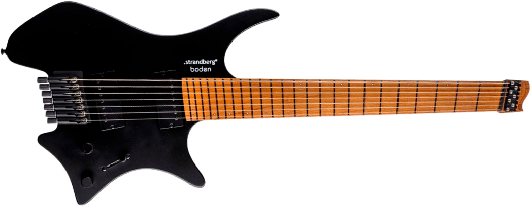 Strandberg Boden Standard N2.7 7c Multiscale 2h Seymour Duncan Ht Mn - Black Satin Metallic - Guitare Électrique Multi-scale - Main picture