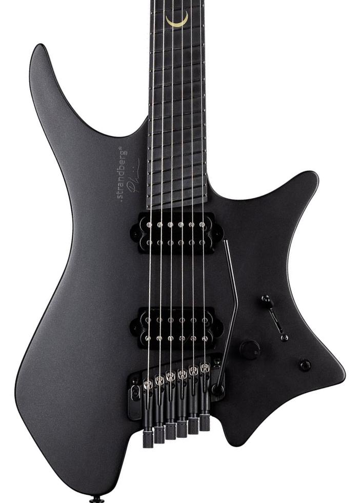 Guitare électrique multi-scale Strandberg Boden Plini Edition N2.6T - Black Satin Metallic