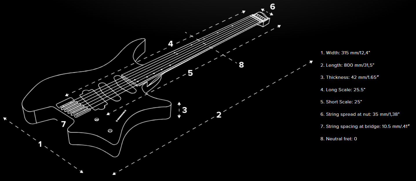 Strandberg Salen Classic Nx 6 Tremolo Multiscale 2h Trem Mn - Black Granite - Guitare Électrique Multi-scale - Variation 4