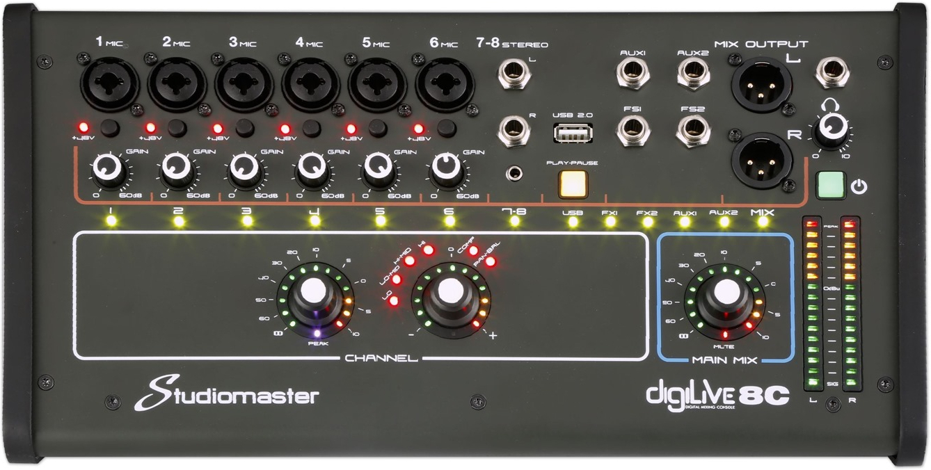 Studiomaster Digilive 8c - Table De Mixage NumÉrique - Main picture