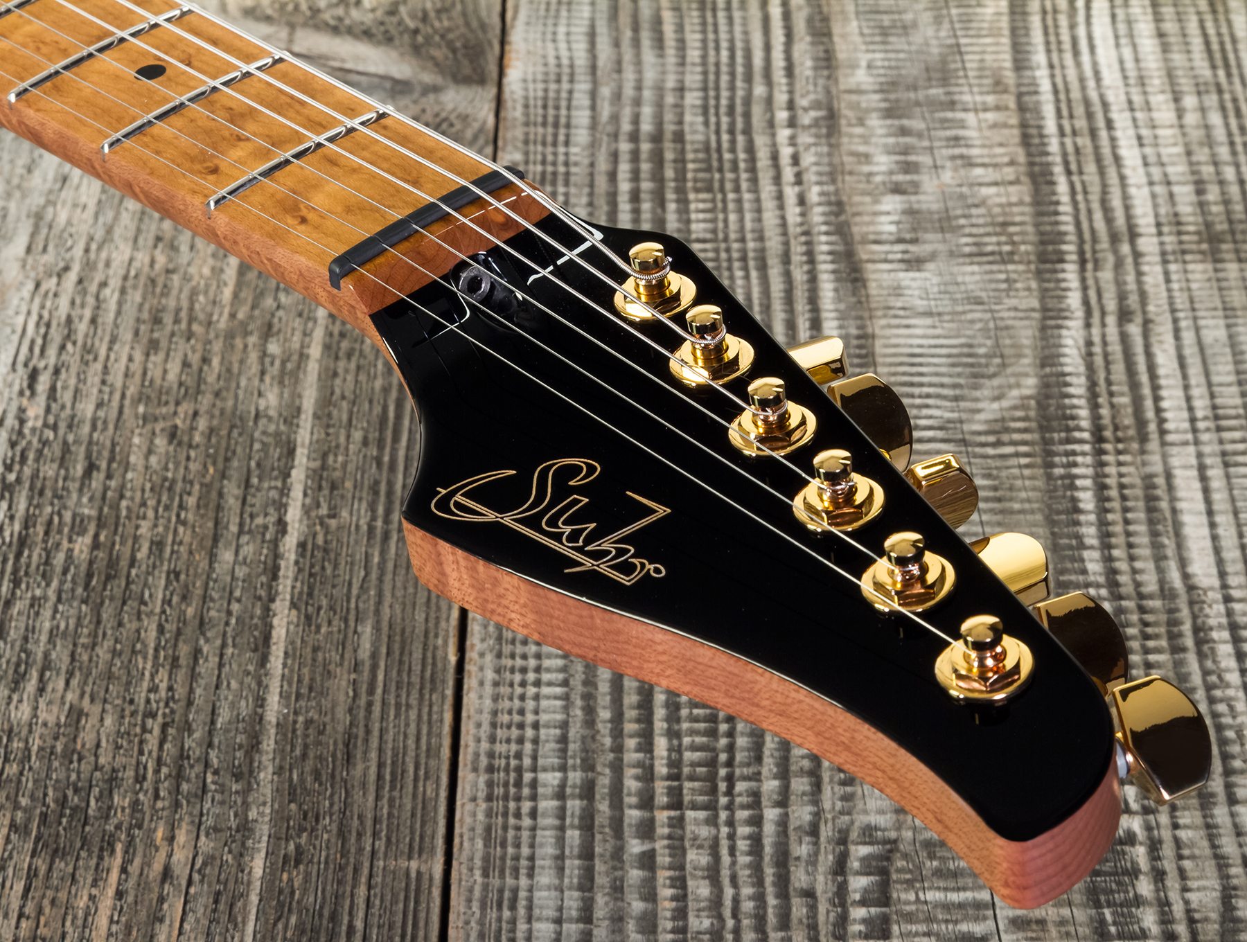 Suhr Mateus Asato Classic 01-sig-0030 Signature 2s  Ht Mn - Black - Guitare Électrique Forme Tel - Variation 7