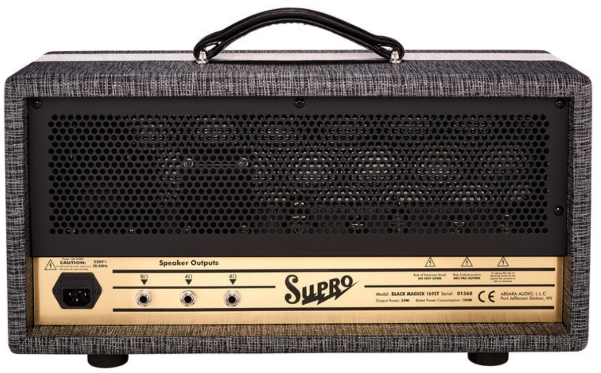 Supro Black Magick Head 25w Black Rhino Hide - Ampli Guitare Électrique TÊte / PÉdale - Variation 1