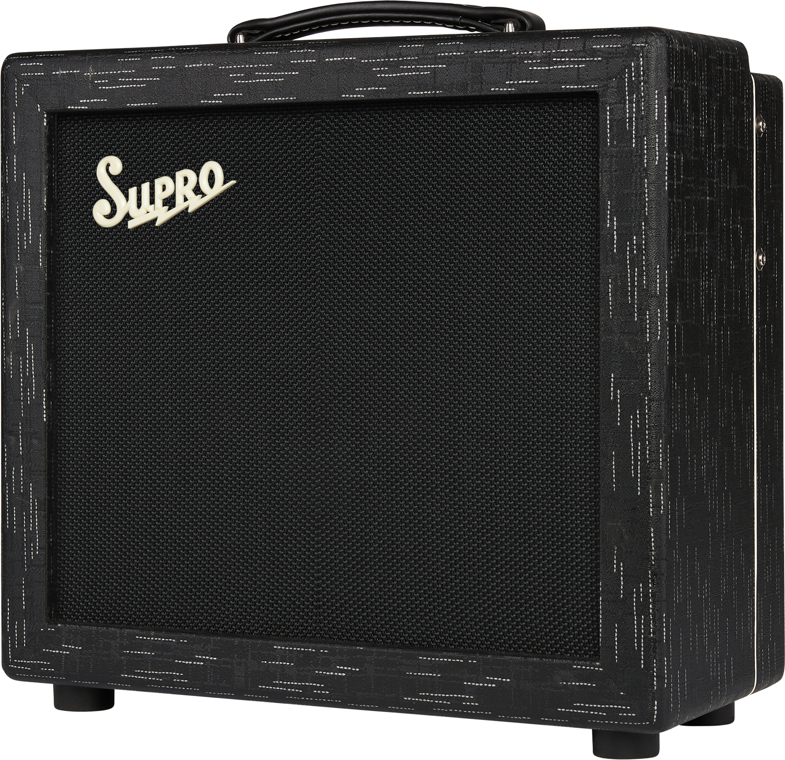 Supro Amulet 1x10 Combo 1/5/10w 1x10 6l6 Black & Black - Ampli Guitare Électrique Combo - Main picture