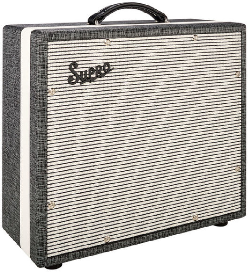 Supro Black Magick Cab 1x12 75w 8-ohms Black Rhino Hide - Baffle Ampli Guitare Électrique - Main picture