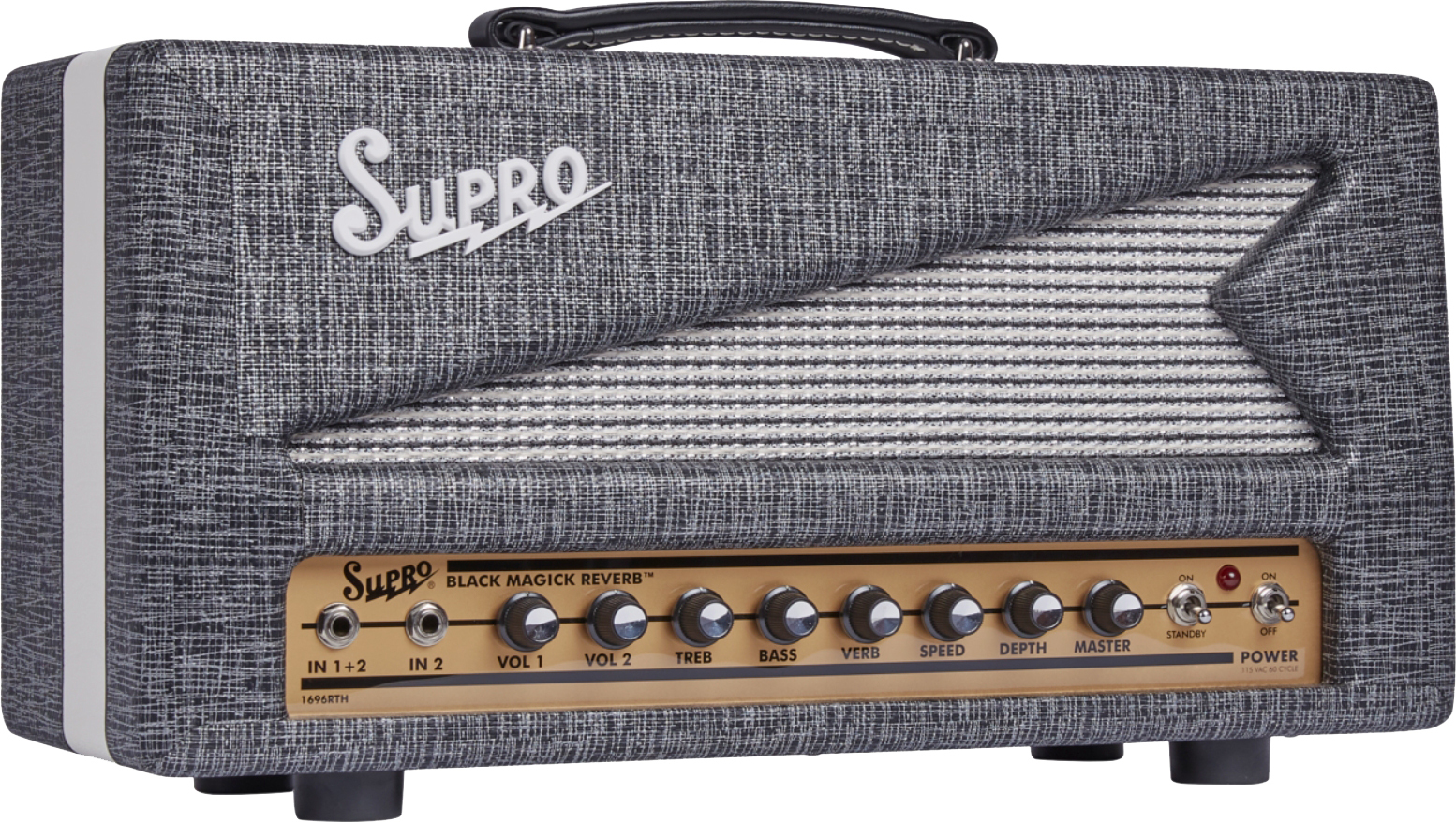 Supro Black Magick Reverb Head 25w 6973 - Ampli Guitare Électrique TÊte / PÉdale - Main picture