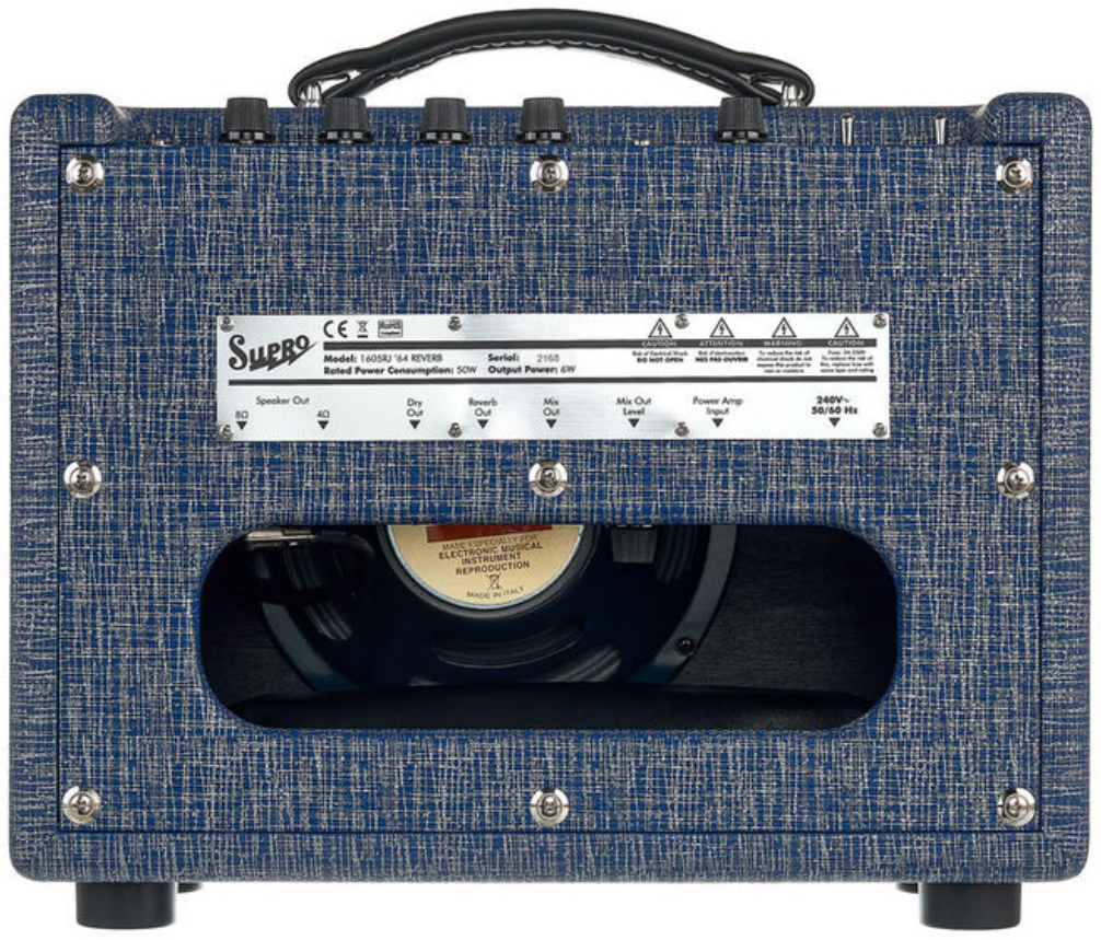 Supro Reverb 1964 5w 1x8 Jensen Blue Rhino Hide - Ampli Guitare Électrique Combo - Variation 1