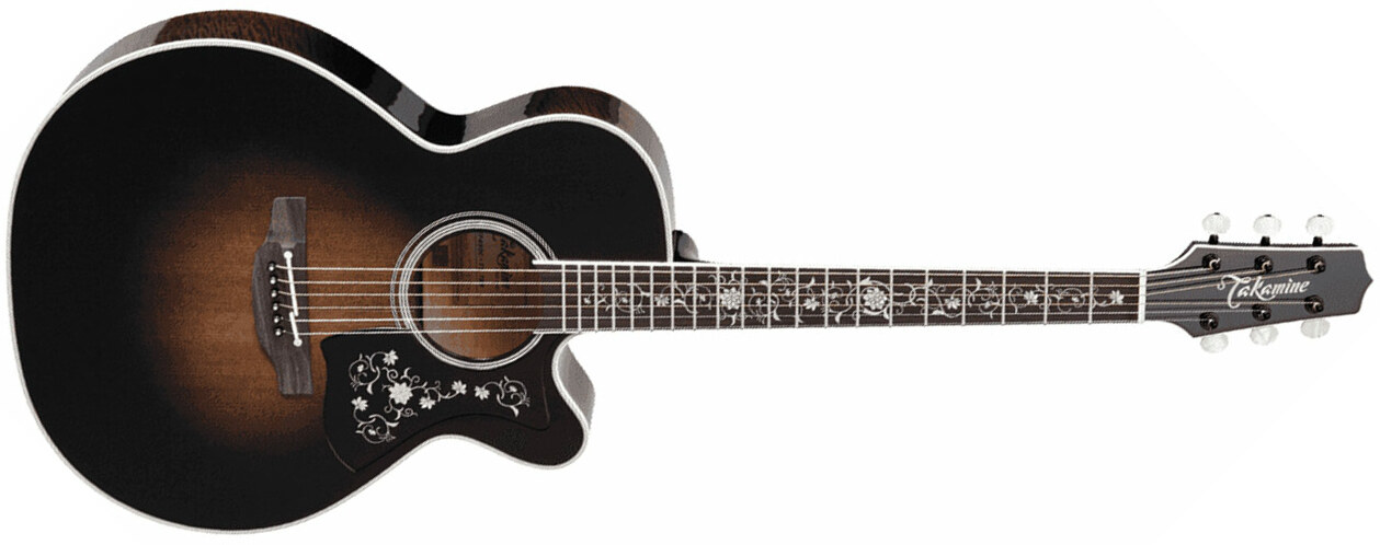 Takamine Auditorium Ctw Electro - Black Burst - Guitare Electro Acoustique - Main picture