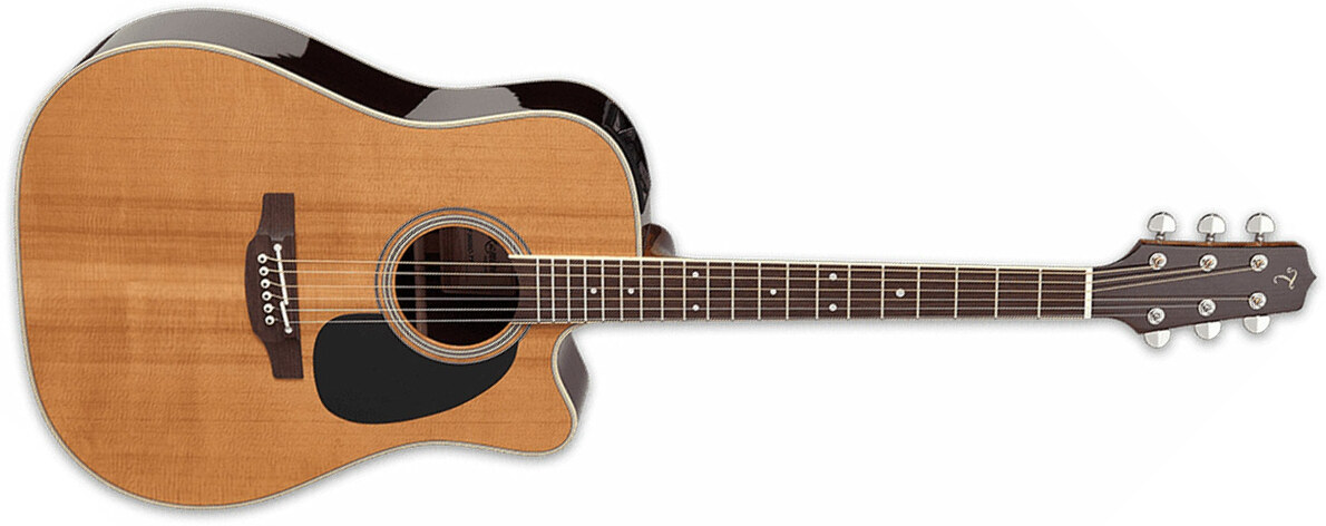 Takamine Ef360sc Tt Dreadnought Cw Epicea Palissandre Ct4bii - Natural - Guitare Electro Acoustique - Main picture