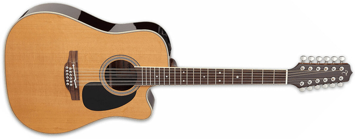 Takamine Ef400sc Tt Dreadnought Cw Epicea Palissandre Ct4bii - Natural - Guitare Electro Acoustique - Main picture